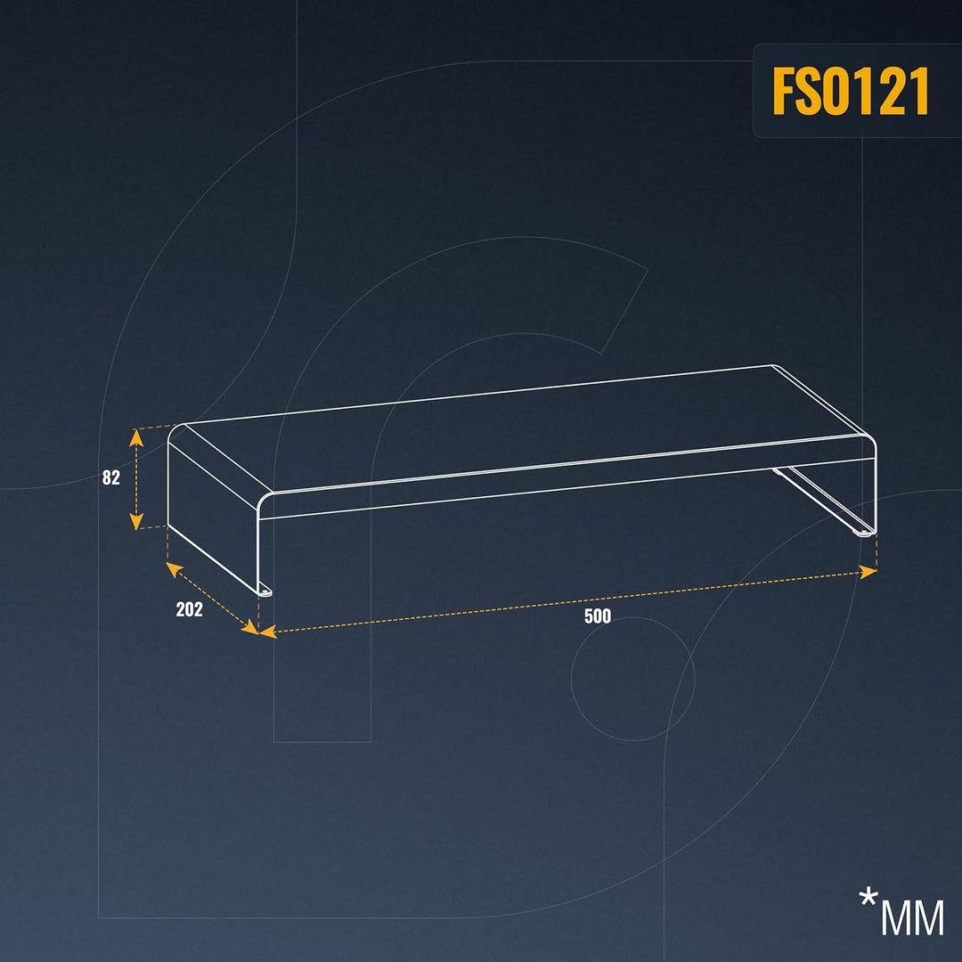 RICOO Monitorständer Schreibtisch, Modern, FS0121, Matt Schwarz, Bildschirmständer Laptop, Hoch, TV,