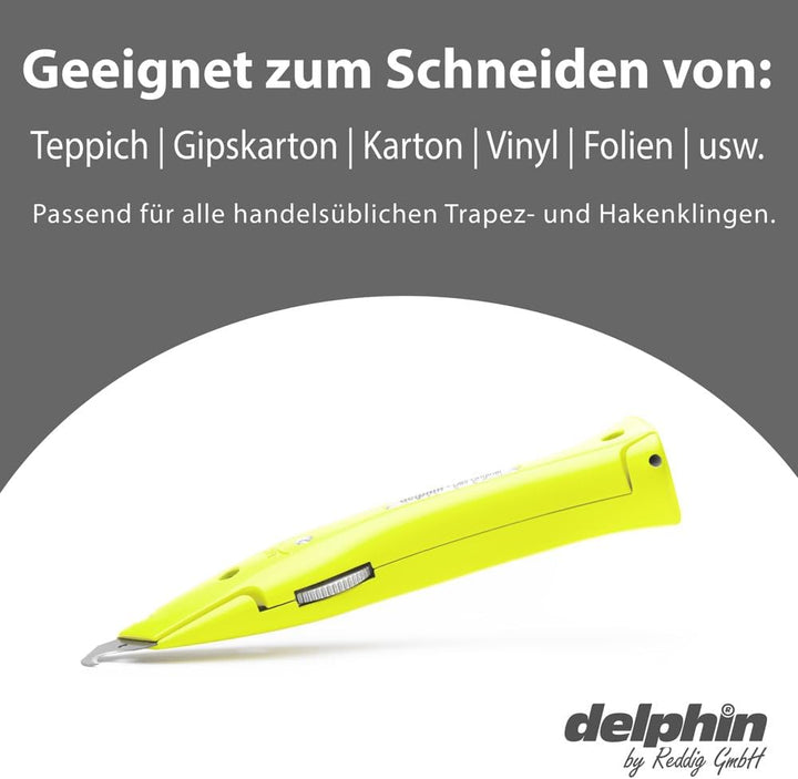 Delphin®-03 Farb Edition inkl. Klingen und Kunststoffköcher, Teppichmesser
