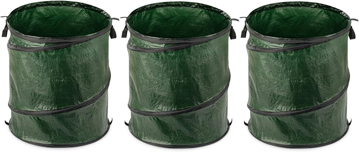 Navaris 3X Pop-Up Gartenabfallsack 150l - Ø53x65cm - Gartensack Set selbstaufstellend faltbar selbst