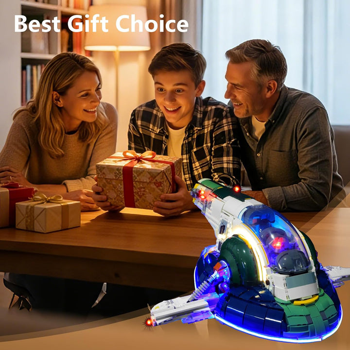 LED Lichtset kompatibel mit LEGO 75409 Jango Fetts Firespray-Raumschiff – Premium Beleuchtung für St