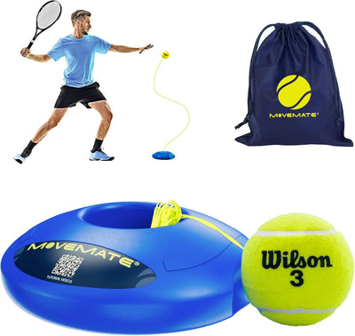 MOVEMATE Tennis-Trainer Set mit Wilson® Tennisball | innovatives Ballspiel für Draussen, im Garten,