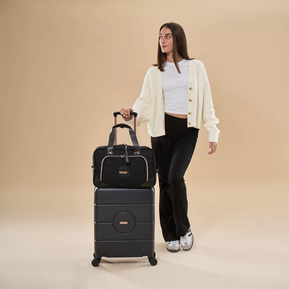 Cabin Max Vela Reisetasche, fliegenfrei auf Easyjet, Damen Reisetasche (40 x 25 x 20cm, Schwarz) 40