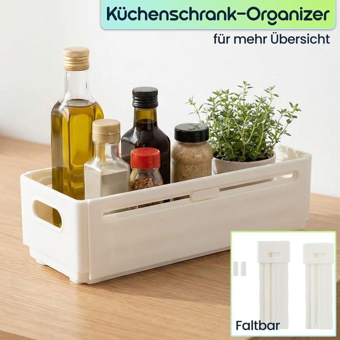 ideoon 12er-Set Kühlschrank-Organizer Ausziehbar (28-48 cm) – Anpassbarer Regal-Einsatz für Ordnung