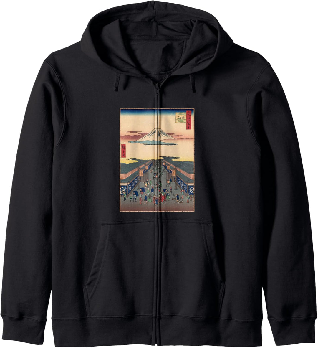 Japan retro art scene anime artwork Japanese painting Kapuzenjacke