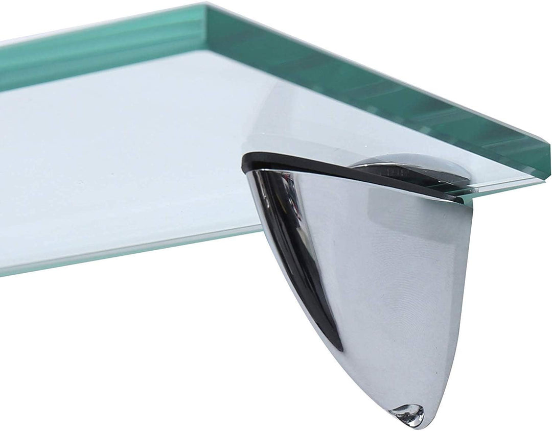 Rapid Teck Glas Wandregal Klarglas transparent 60cm x 20cm - Glasregal mit 8mm ESG Sicherheitsglas -