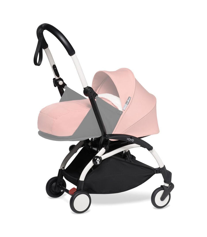 BABYZEN YOYO2 Kinderwagengestell, White - Textilset nicht inbegriffen - Kommt mit 5-Punkt-Gurt, mehr