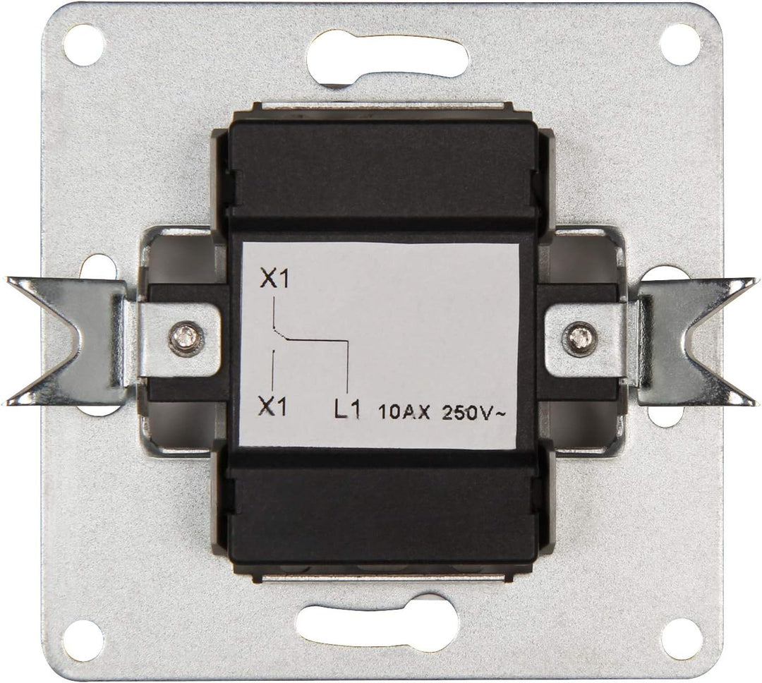 MC POWER - 40er Pack Wechselschalter | FLAIR | Schalter-Set im Vorteilspack mit Klemmanschluss, weis