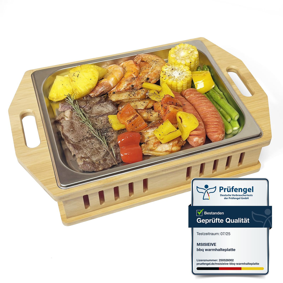 Bbq Warmhalteplatte Teelicht,Fleischwarmhalter FüR Grillen,Grill warmhalteplatte,Warmhalteplatte Gri