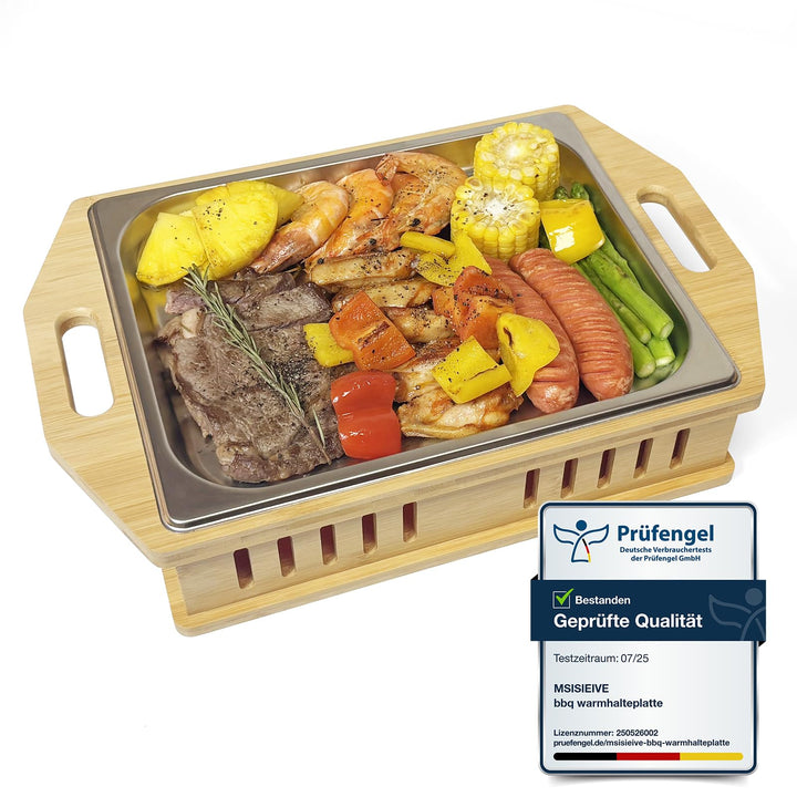 Bbq Warmhalteplatte Teelicht,Fleischwarmhalter FüR Grillen,Grill warmhalteplatte,Warmhalteplatte Gri