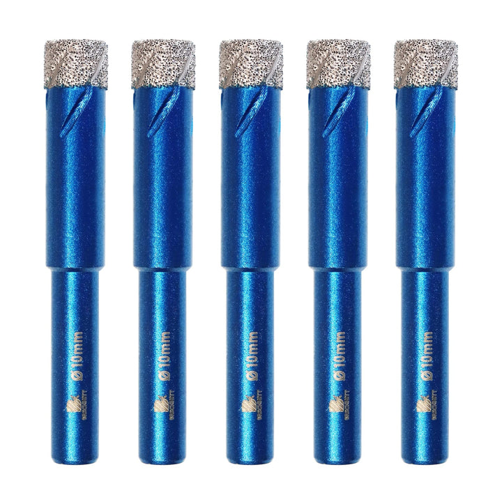 Diamant Trockenbohrer Fliesenbohrer 10mm - BRSCHNITT 5 Stück Diamant Bohrkrone - Lochsäge für Kerami