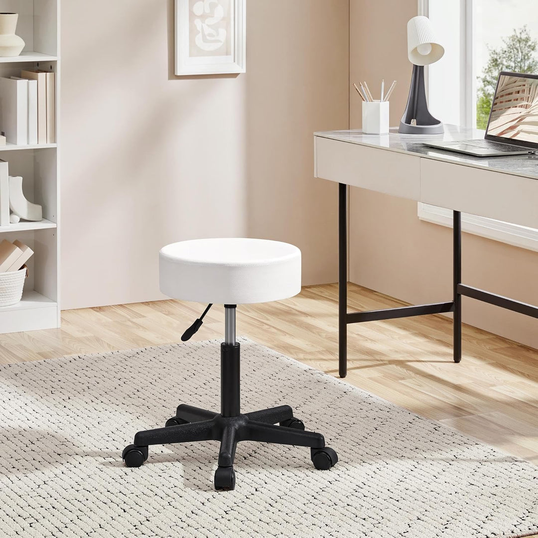 Yaheetech Rollhocker höhenverstellbar,Arbeitshocker Bürohocker 360° drehbar mit Rollen,Hocker Drehho