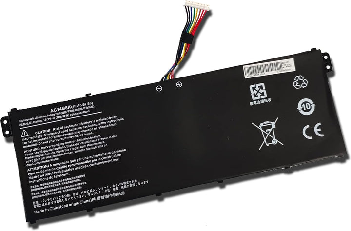 FengWings® AC14B3K AC14B8K 2600mAh 15.2V Akku Kompatibel mit Acer Aspire R5-471T R7-372T ES1-131 ES1