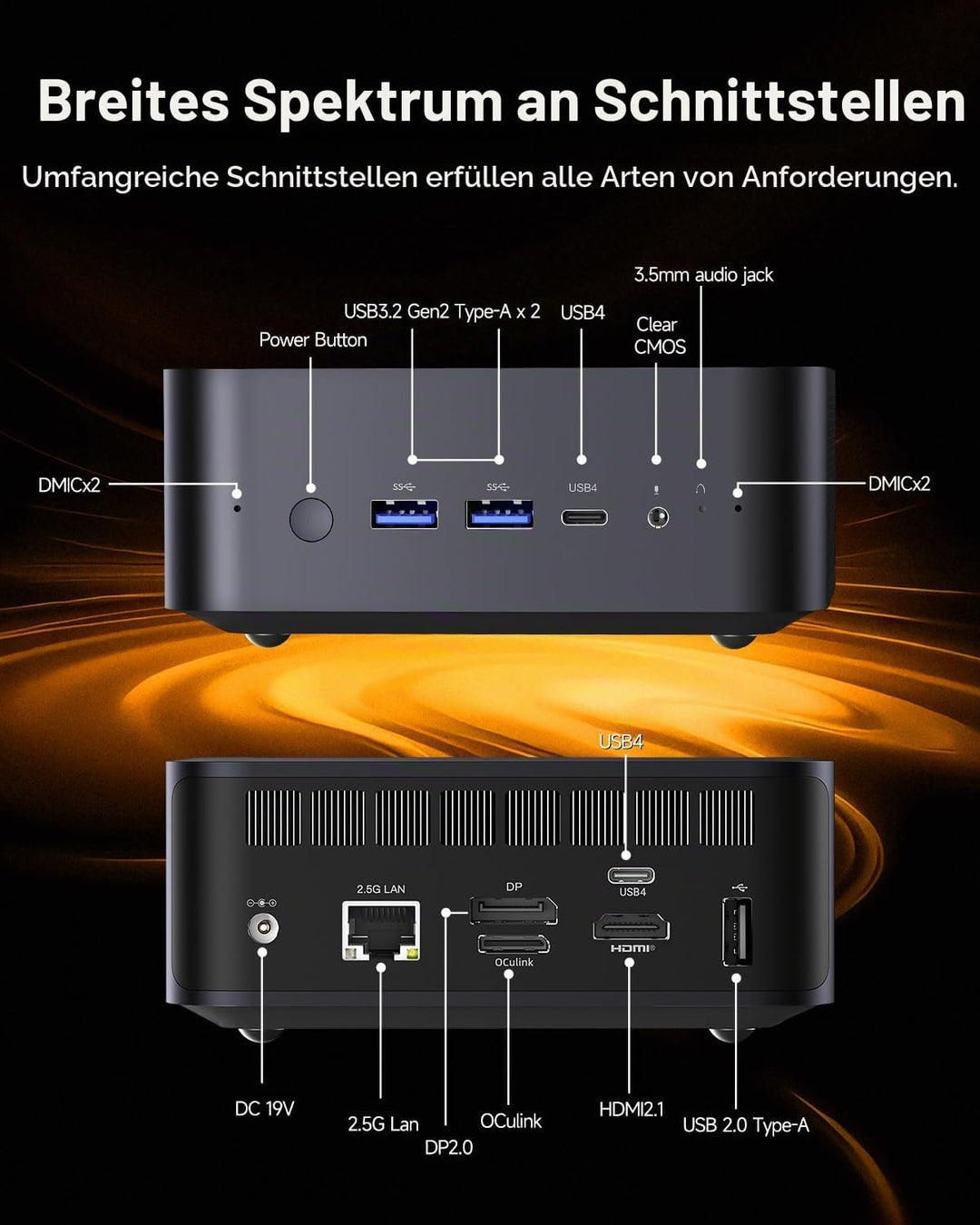 Reatan X7 Mini PC, AMD Ryzen 7 255(Beat 8745HS),48GB DDR5 2TB SSD M.2 2230 PCIE4.0, (8C/16T, bis zu
