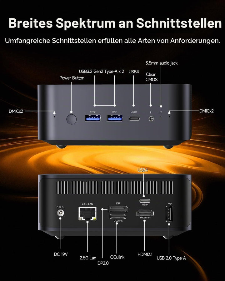Reatan X7 Mini PC, AMD Ryzen 7 255(Beat 8745HS),48GB DDR5 2TB SSD M.2 2230 PCIE4.0, (8C/16T, bis zu