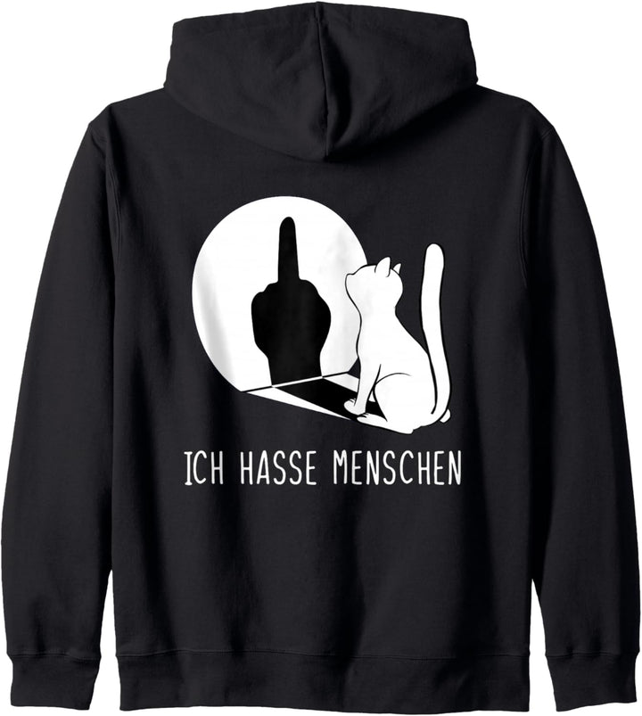 Katzenpulli I Hate People Katze Ich Hasse Menschen Kapuzenjacke