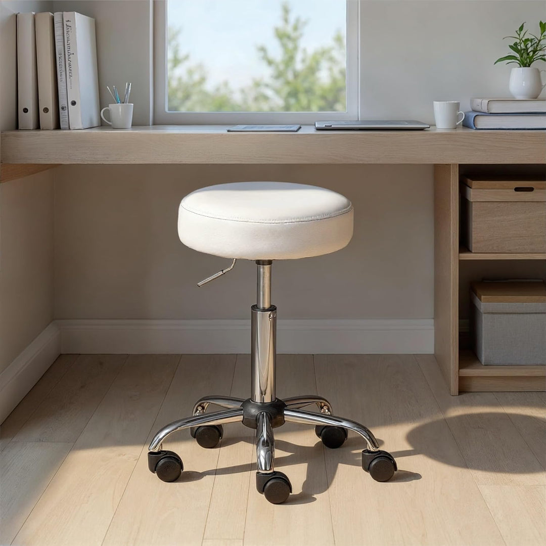 Inter Link – Drehhocker auf Rollen – Höhenverstellbar 50 – 66 cm– Rollhocker – Arbeitshocker – Sitzh