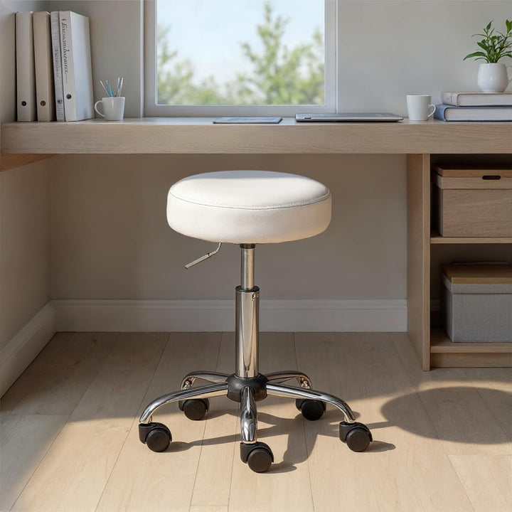 Inter Link – Drehhocker auf Rollen – Höhenverstellbar 50 – 66 cm– Rollhocker – Arbeitshocker – Sitzh