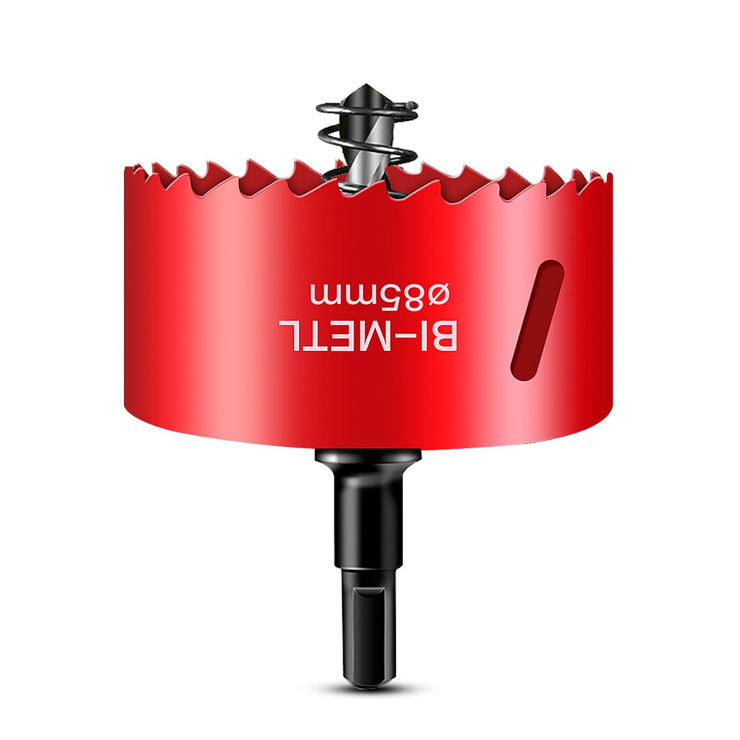 HOHXEN Bimetall lochsäge 85mm Rot,M42 HSS lochschneider fuer Metall,für Holz Aluminium Eisenblech Ro