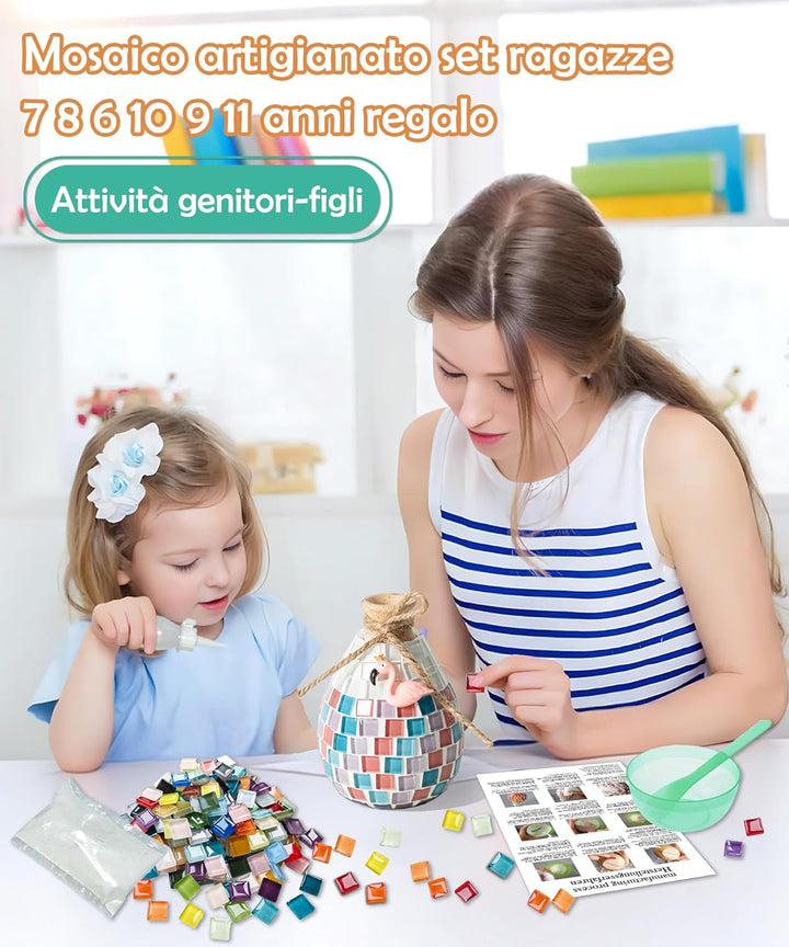 Daity Mosaik bastelset Kinder 7 8 6 10 9 11 Jahre Geschenk Mädchen 6-12 Jahre Mosaik Basteln Set Geb