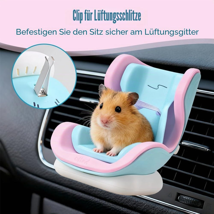 Mini Autositze für Hamster, Kleine Autositz-Lüftungshalterung mit Verstellbare Gurte, Kleintier Sich