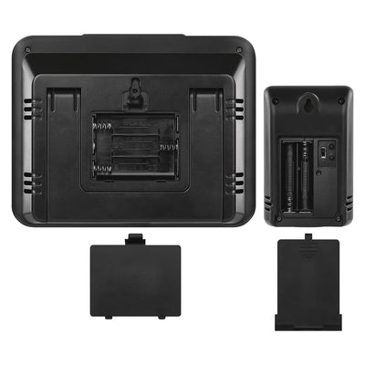 EMOS Funk Wetterstation mit weisser Hintergrundbeleuchtung, Aussensensor, Temperatur °C/°F, Luftfeuc