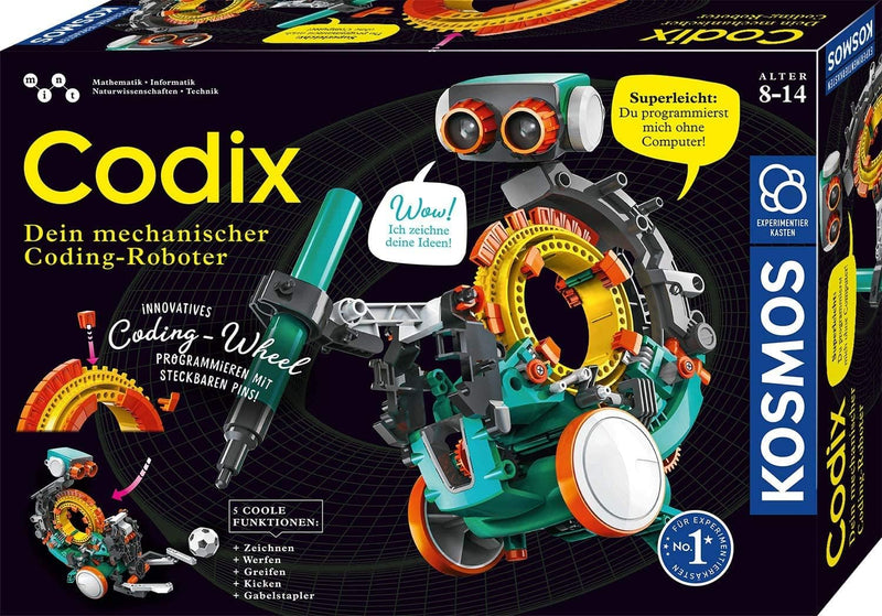 Kosmos 620646 Codix-Dein mechanischer Coding Roboter Spielzeug, Experimentierkasten Codix Edition