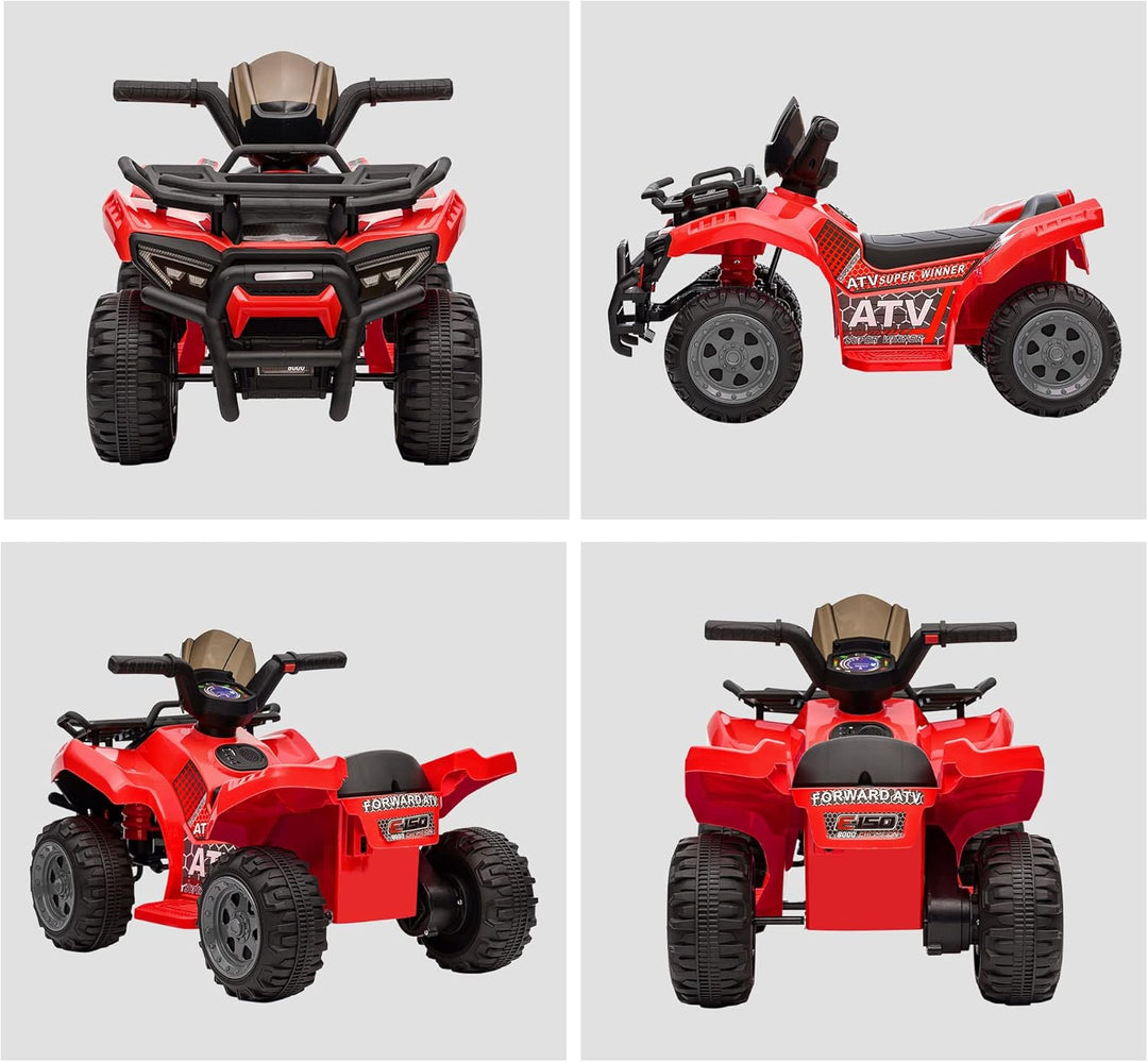 HOMCOM Kinder Quad Elektro 6V Kinderquad mit Vorwärtsfunktion, Musik, Elektro-Quad für Kinder 1,5-3