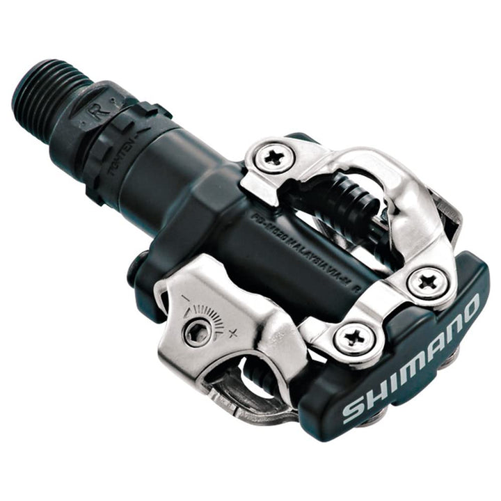 Shimano PDM520 Fahrrad-Klickpedale, Schwarz, SPD-System, mit Platten Single, Single