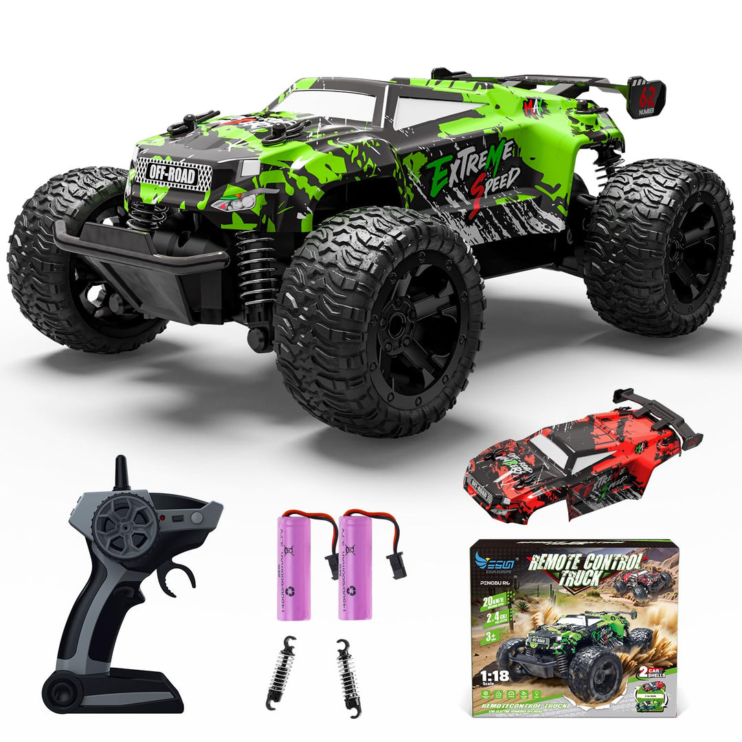 Ferngesteuertes Auto Kinder ab 3 4 5 6 8 Jahre, 1:18 Ferngesteuerter Monstertruck Ferngesteuert Mit