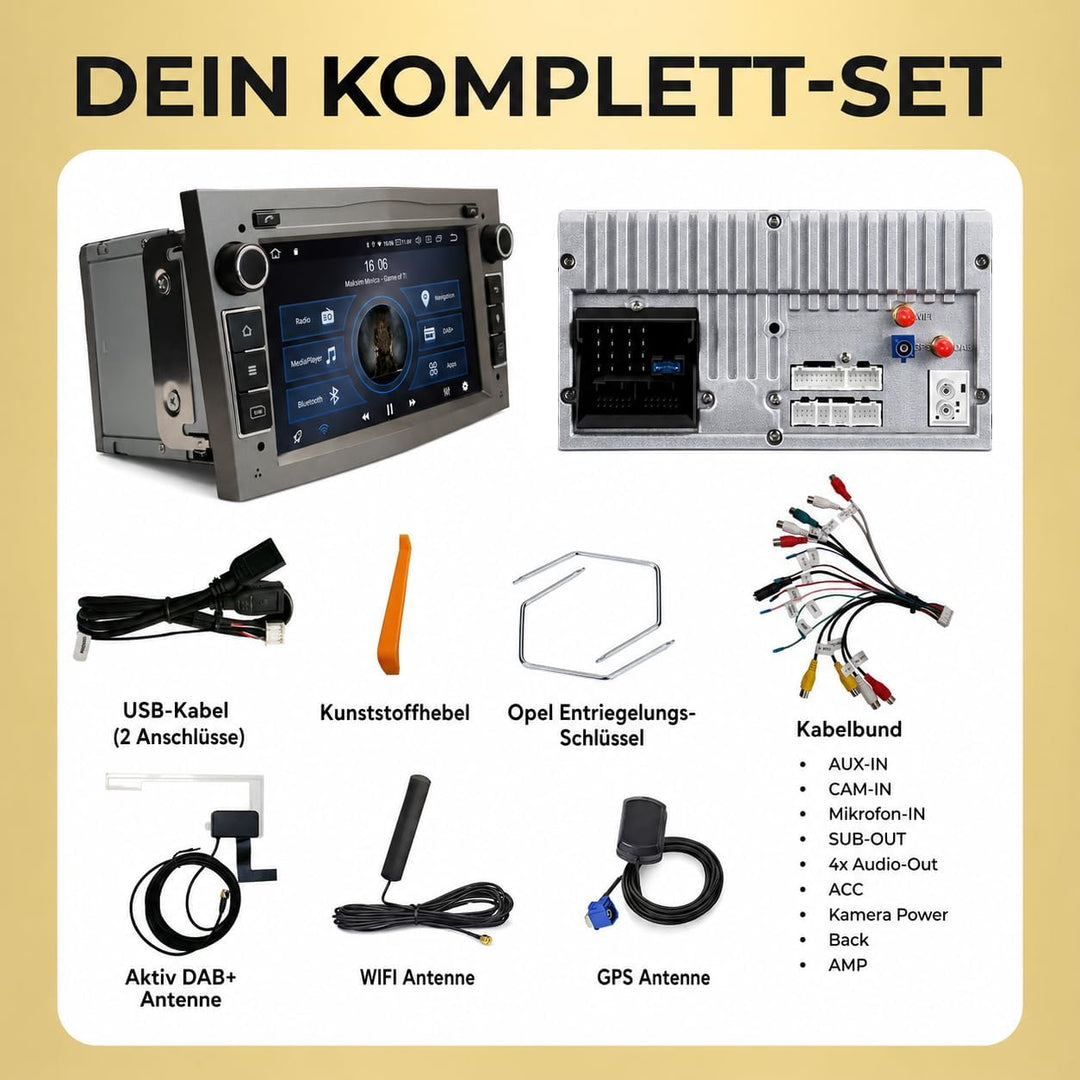 M.I.C. AO7 Android 12 Autoradio mit navi Qualcomm 665 4G+64G Ersatz für Opel Antara Astra h Combo Co