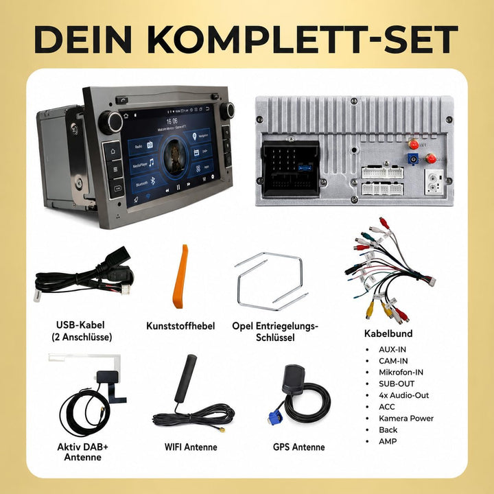 M.I.C. AO7 Android 12 Autoradio mit navi Qualcomm 665 4G+64G Ersatz für Opel Antara Astra h Combo Co