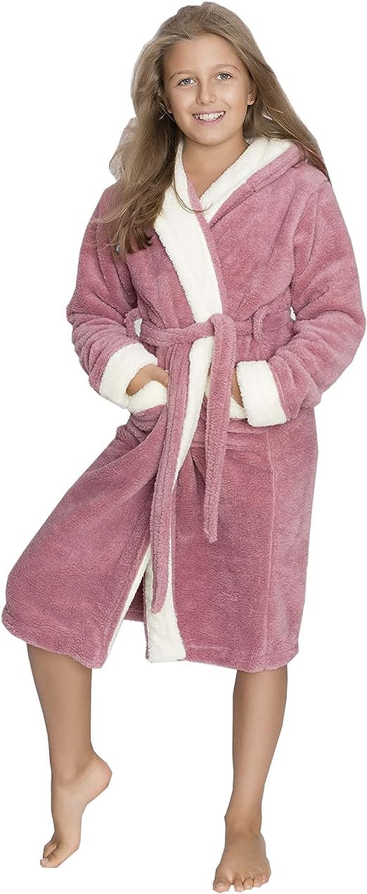 Tuva Home Warmer Bademantel für Jungen und Mädchen, Kinderbademantel Weicher Dicker Morgenmantel für