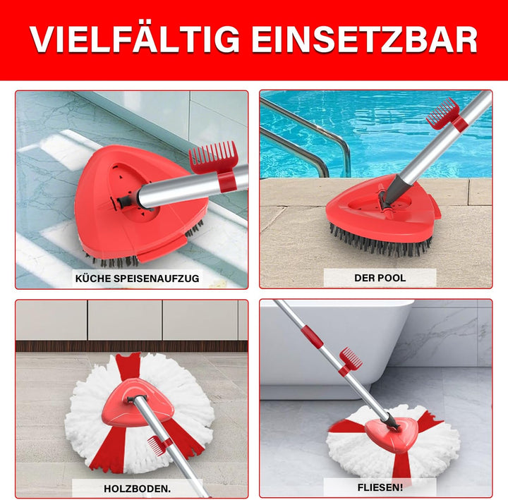 Wischmopp Ersatzbezug für Vileda Turbo Mop, Wischmop Wischer Ersatzköpfe und Bodenwischer Mop mit 2