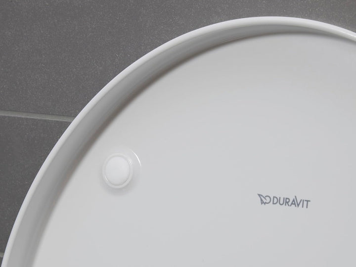 Duravit WC-Sitz DuraStyle Basic, Toilettendeckel aus Urea-Duroplast, Klodeckel mit Edelstahl Scharni