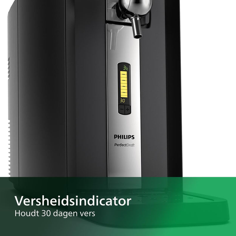 Philips PerfectDraft - Bierzapfmaschine, 6-Liter-Fässer, 30 Tage Bier, 3 °C LCD-Display, 70 W Leistu