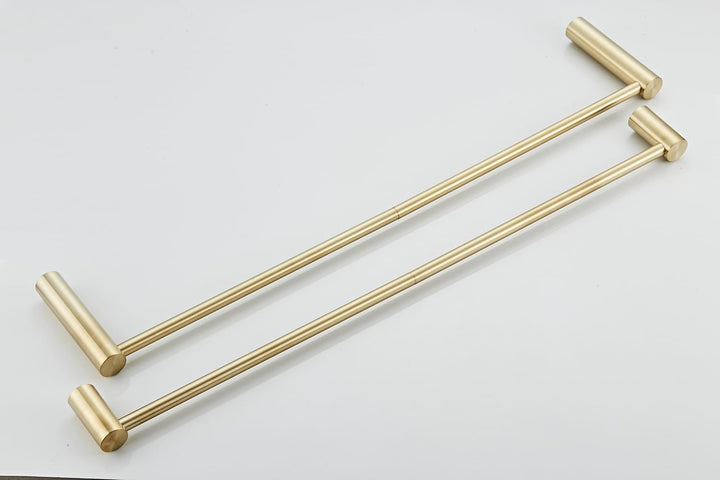 Leekayer 78cm Badezimmer Goldene Doppelschichthandtücherstange, Wandhandtücherhalter, Edelstahl, Sch