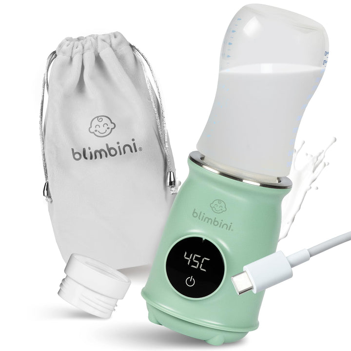 blimbini® Pro | All-In-One Baby Flaschenwärmer für unterwegs mit Akku - to go mit USB, ideal zum Rei