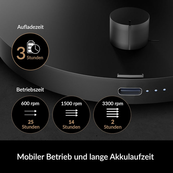 ARCTIC Summair Plus - Zusammenklappbarer Tischventilator mit integriertem Akku, USB-C Anschluss (ink