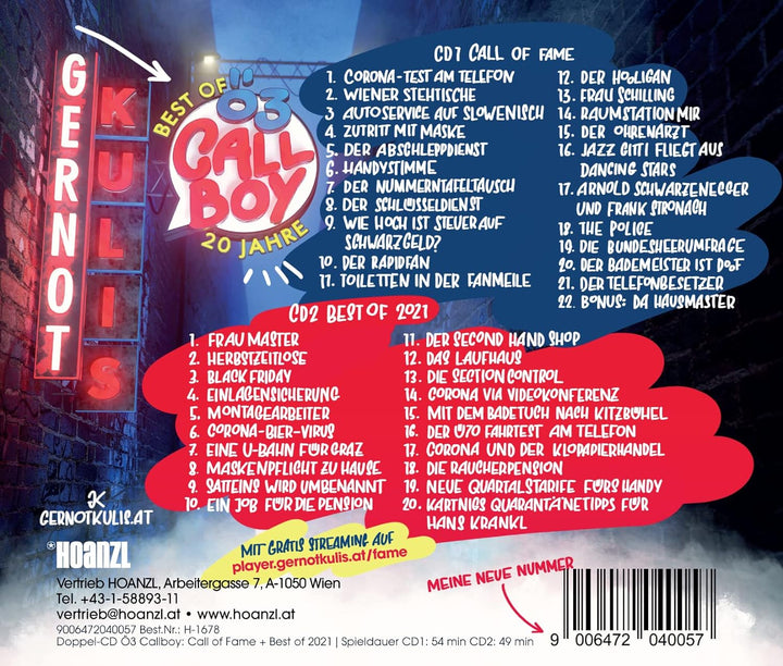 Ö3 Callboy: Call of Fame+Best of 2021, Audio-CD