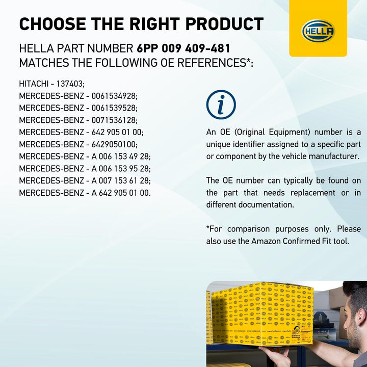 HELLA 6PP 009 409-481 Sensor, Abgasdruck - 3-polig - geschraubt