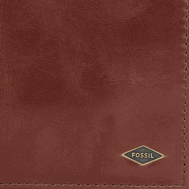 Fossil Herren Ryan Leather Bifold Geldbörse 11,43 cm L x 2,54 cm B x 9,525 cm H Dunkelbraun, Dunkelb