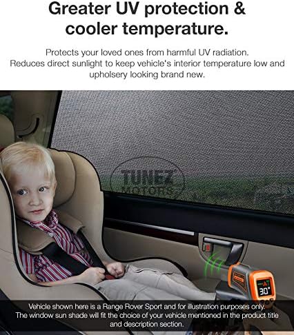 TUNEZ® Sonnenschirme - Benutzerdefinierte Seitenfenster Sonnenschirme Magnetische Sonnenschutz Heckk