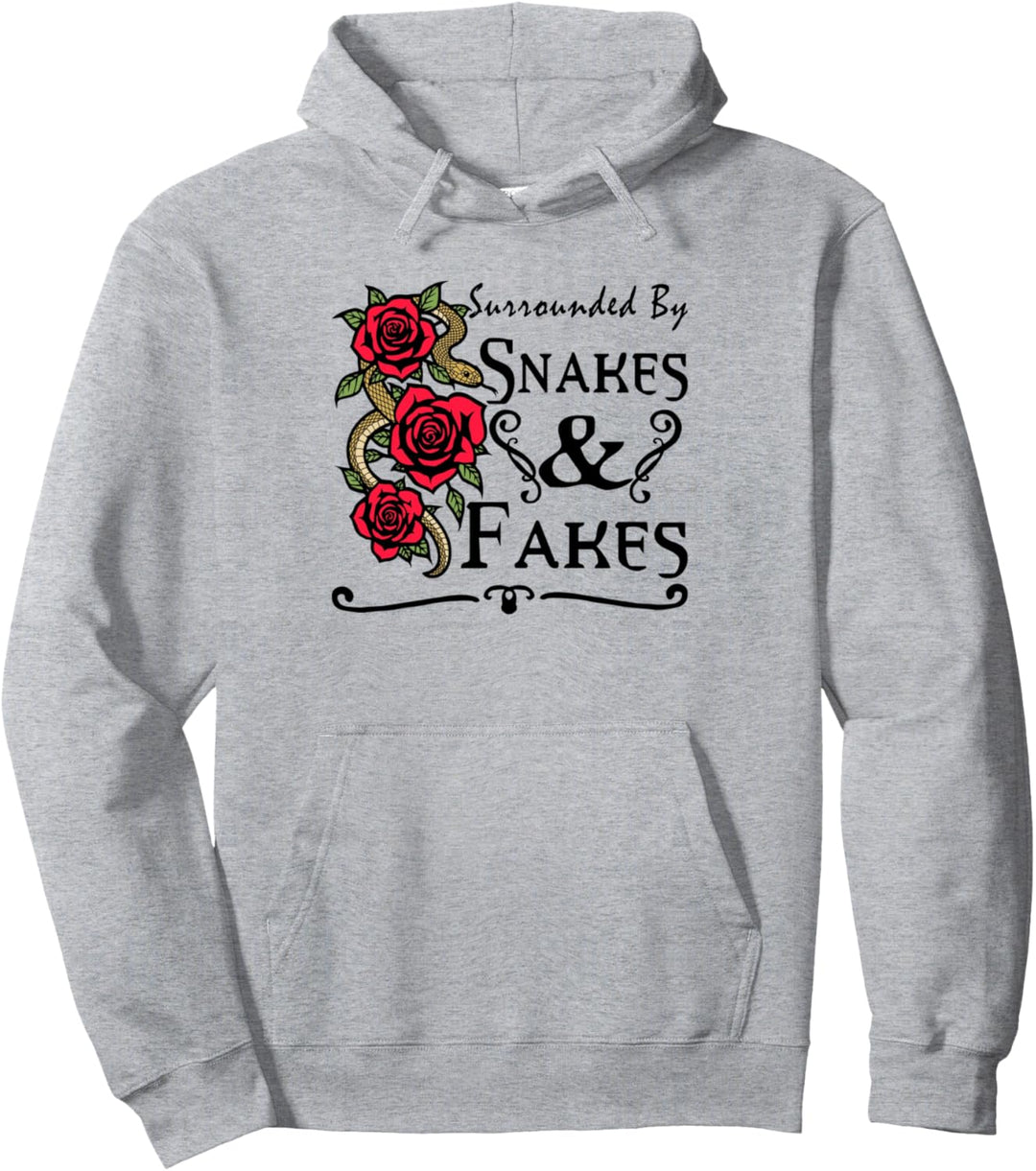 Umgeben von Schlangen und Fälschungen Pullover Hoodie