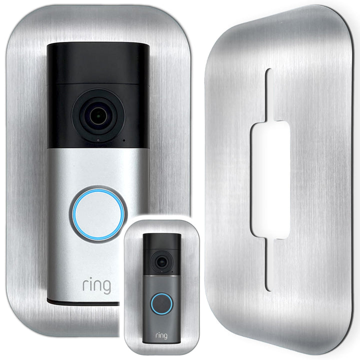 Edelstahl Blende | Zubehör für Ring Videotürklingel/Video Doorbell Wired Plus Kabel & Pro Kabel | Ha