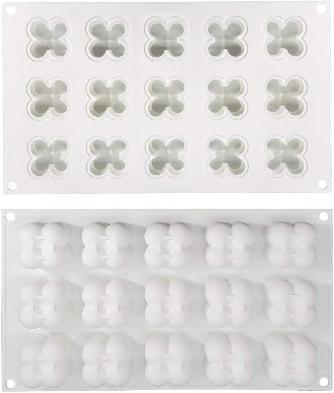 Uenmay Silikonform 3D 3D Kuchenform Handgemachtes Backgeschirr DIY Formen, 15 Löcher Kleine magische