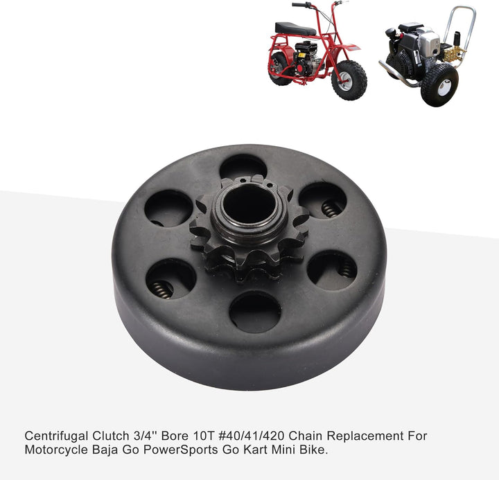 GOOFIT Fliehkraftkupplung 3/10,2 cm Bohrung 10T # 40/41/420 Kette Ersatz für Baja GO POWERSPORTS Go