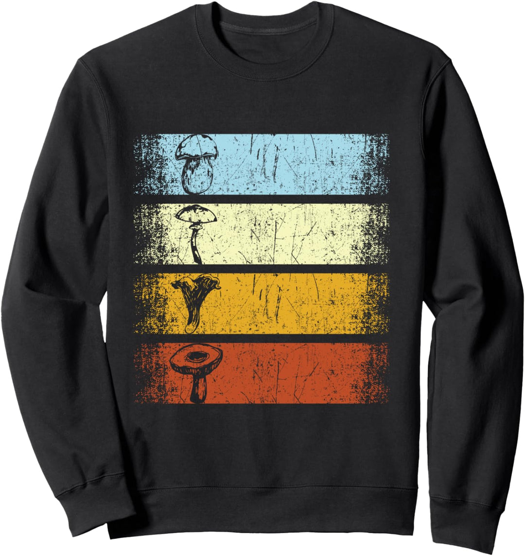 Retro Vintage Pilze sammeln Pilzsammler Schwammerl Pilz Sweatshirt