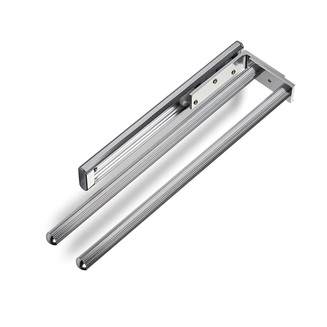 SOTECH 2 Stück drehbare Handtuchhalter TED 2-armig chrom poliert (Aluminium, 325-487 mm, ausziehbar)