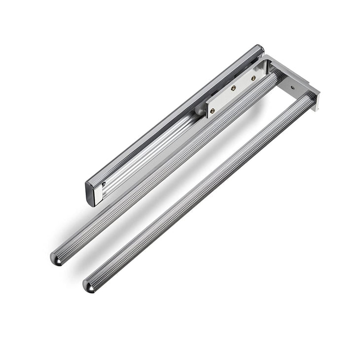 SOTECH 2 Stück drehbare Handtuchhalter TED 2-armig chrom poliert (Aluminium, 325-487 mm, ausziehbar)