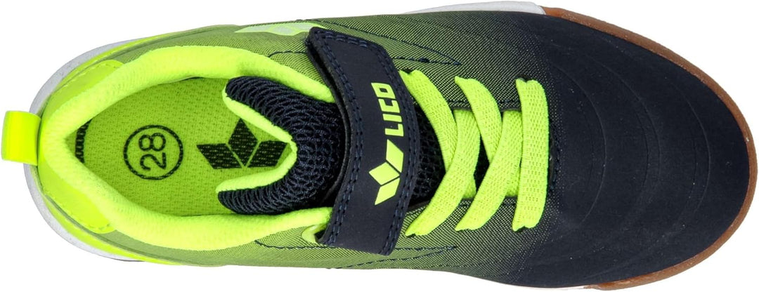 Lico Unisex Kinder Marlin Vs Hallenturnschuhe 28 EU Marine Lemon, 28 EU Marine Lemon